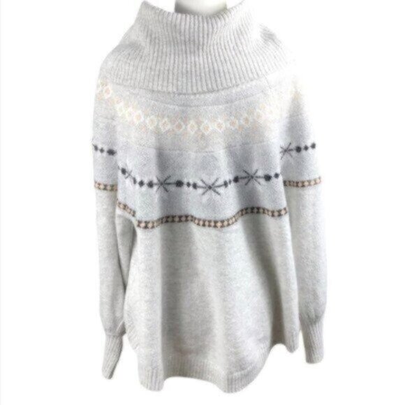 NWT Philosophy Light Grey Cowl Neck Sweater 2X - Picture 4 of 7